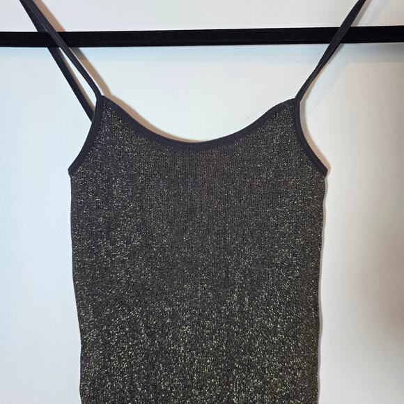 Free People Bodysuit XS/S Sparkle Seamless Metallic Cami Lurex Romper Festival - Picture 3 of 6